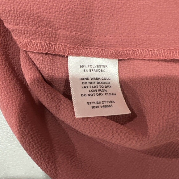 Monteau Top‎ Women Medium Spaghetti Strap V-Neck Ruffle Mauve Pink Wrap Blouse - Picture 11 of 12